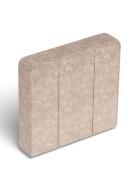 Lovesac Deep Side Cover- Venetian Taupe Corded Velvet